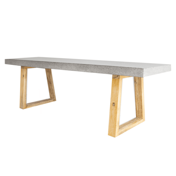 Bench Seat - 1.65m Alta Bench Seat - Speckled Grey With Light Honey Acacia Wood Legs