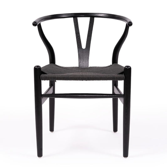 Chairs - Abide Wishbone Designer Replica Chair – Black On Black