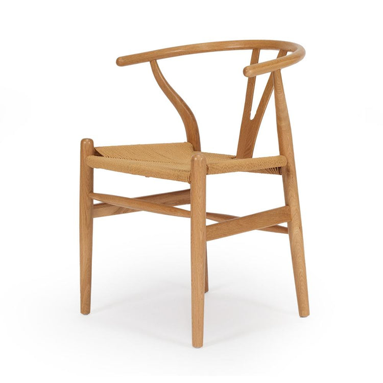 Chairs - Abide Wishbone Designer Replica Chair – Natural Oak