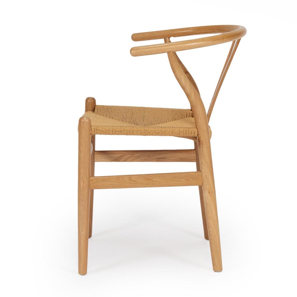 Chairs - Abide Wishbone Designer Replica Chair – Natural Oak