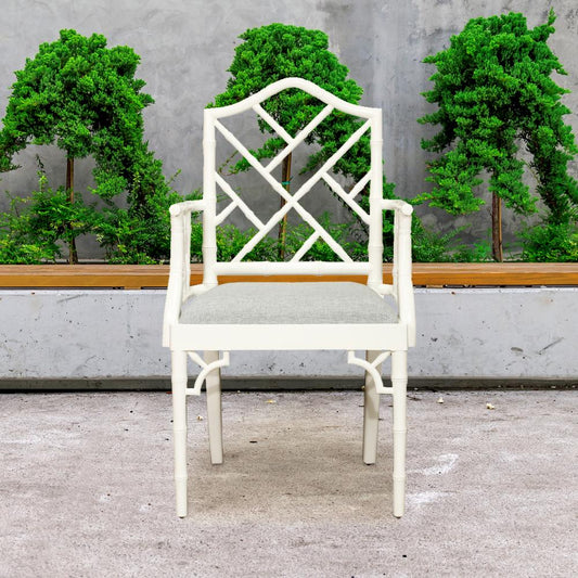 Chairs - Chippendale Armchair – White
