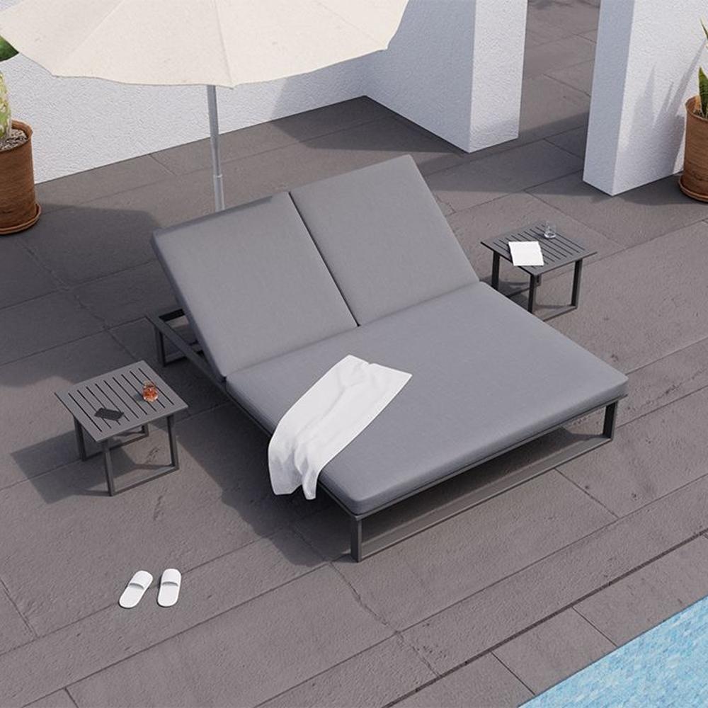 Daybeds & Sunlounges - Vivara Sun Lounge - Charcoal - Double