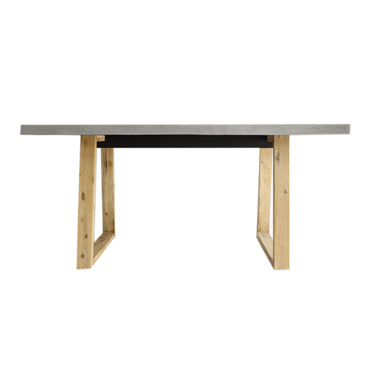 Dining Table - 1.6m Alta Rectangular Dining Table - Speckled Grey With Light Honey Acacia Wood Legs