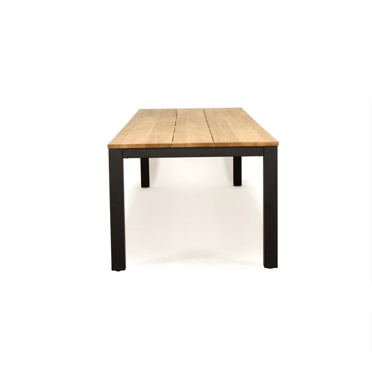 Dining Table - Carmel Outdoor Extension Table 3.1m – Asteroid Black (Charcoal) Powder Coated Legs