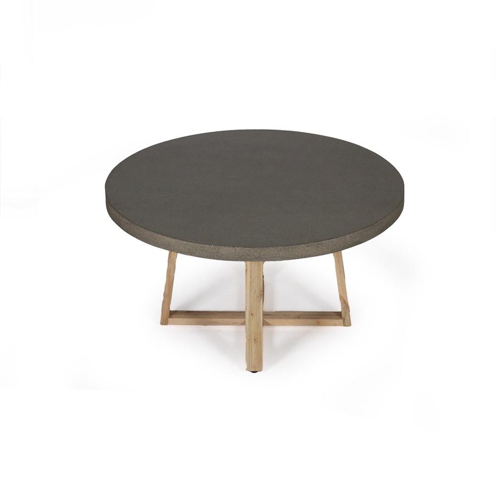 Dining Table - Elkstone 1.4m Alta Round Dining Table | Speckled Grey With Ivory Washed Acacia Wood Legs - ETA: January 2022