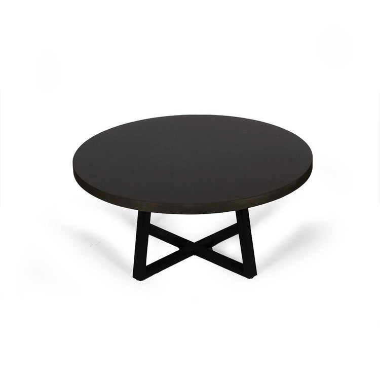 Dining Table - Elkstone 1.6m Alta Round Dining Table | Ebony Black With Black Acacia Wooden Legs - ETA: August 2021