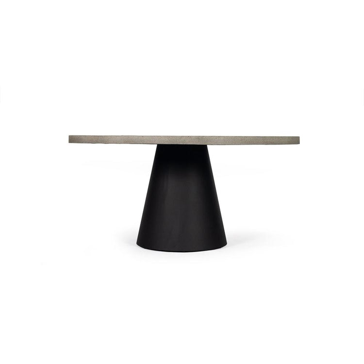 Dining Table - Elkstone 1.6m Avalon Round Dining Table | Speckled Grey With Black Metal Cone Base - ETA: January 2022
