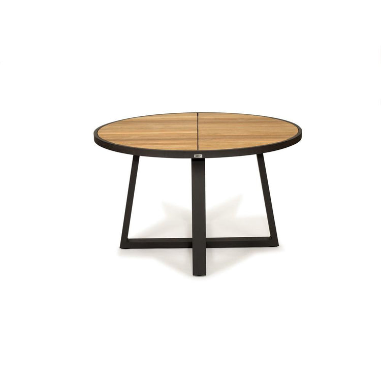 Dining Table - Watego Outdoor Round Dining Table – 1.25m – Asteroid Black (charcoal) Powder Coated Legs