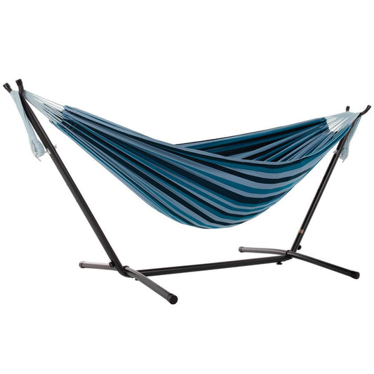 Hammocks - Vivere's Combo - Double Blue Lagoon Hammock With Stand (8ft)