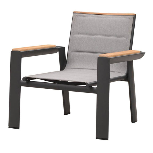 Lounge Chairs - Madrid Club Outdoor Lounge Chair In Charcoal