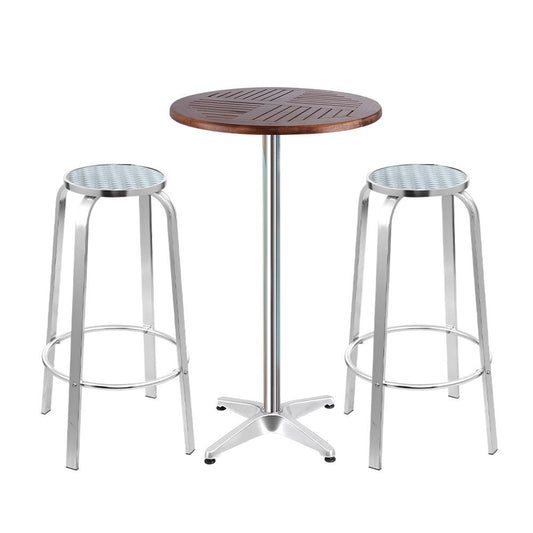 Outdoor Bistro Set Bar Table & Stools