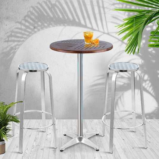Outdoor Bistro Set Bar Table & Stools