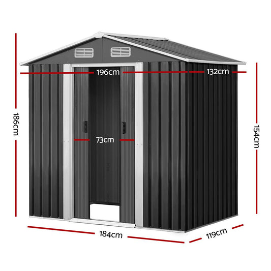Outdoor Garden Shed 1.96 x 1.32M