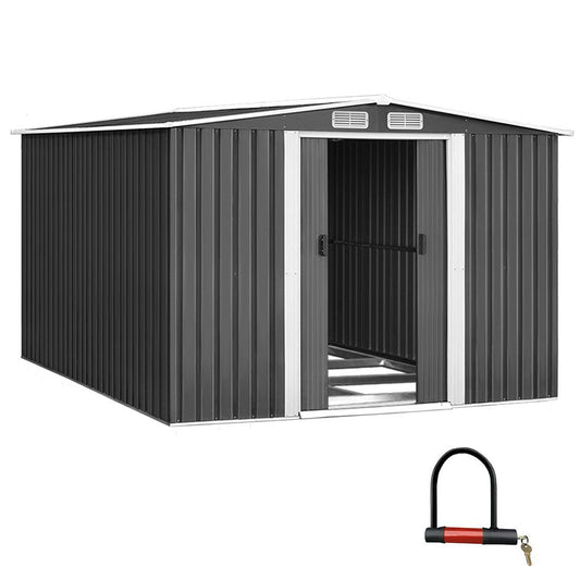 Outdoor Garden Shed 2.58 x 3.14 x 2.02M with Base