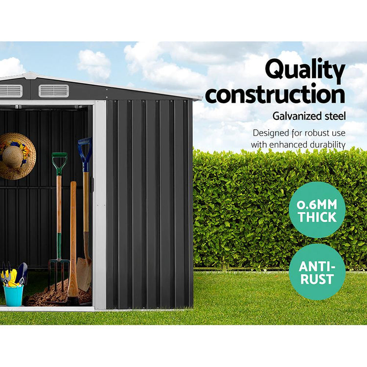 Outdoor Garden Shed 2.6 x 3.89 x 2.02M with Base