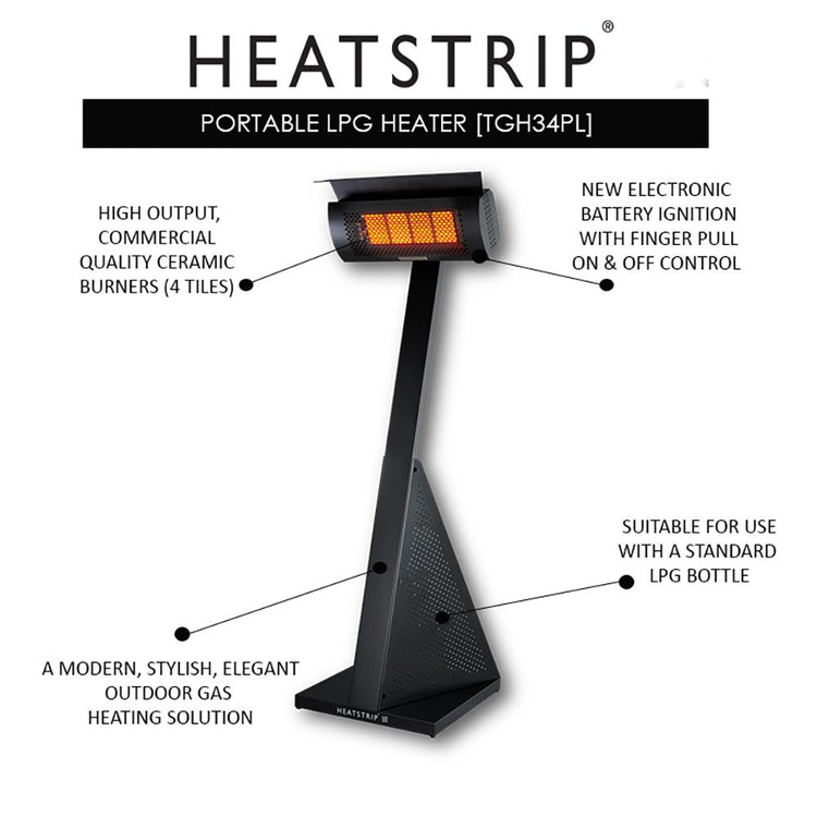 Outdoor Heater - HEATSTRIP Portable LPG Gas Heater TGH34PL-2
