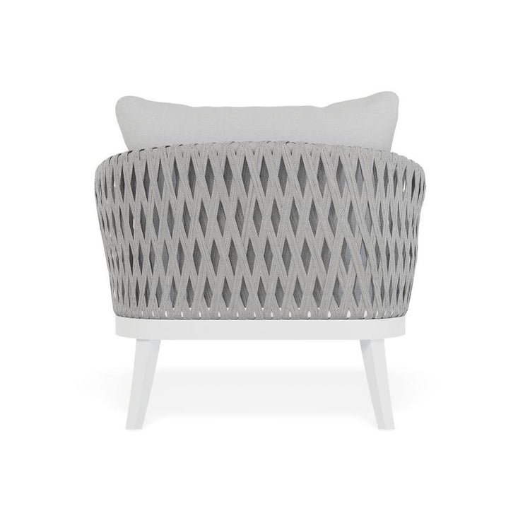 Outdoor Lounge - Alma Lounge Chair - Outdoor - Single - White - Light Grey Cushion