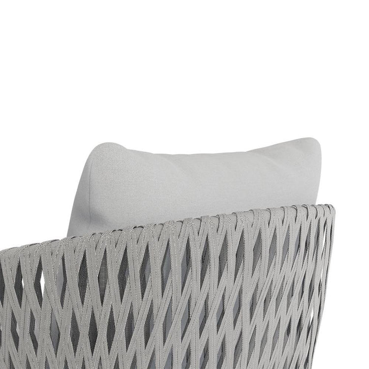Outdoor Lounge - Alma Lounge Chair - Outdoor - Single - White - Light Grey Cushion