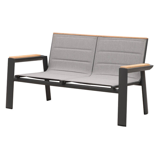 Outdoor Sofa - Madrid Love Seat Outdoor Sofa In Charcoal