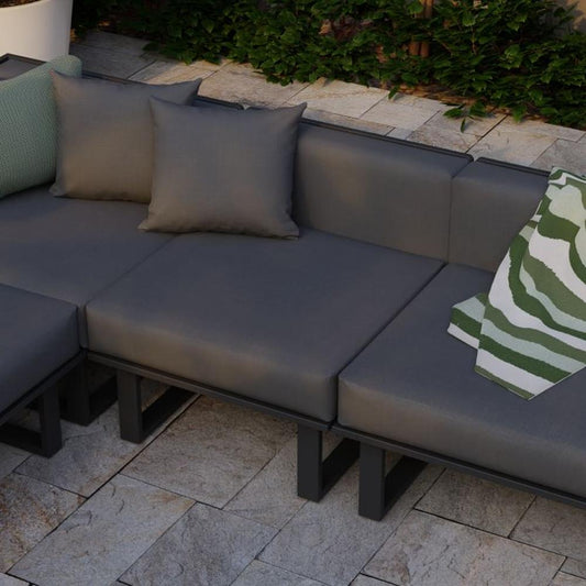 Outdoor Sofa - Vivara Sofa - Charcoal - Modular Section E - No Arm