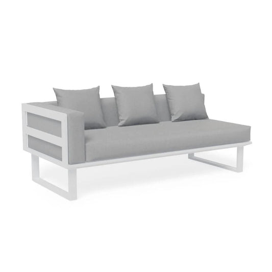 Outdoor Sofa - Vivara Sofa - White - Modular Section A - Left Arm