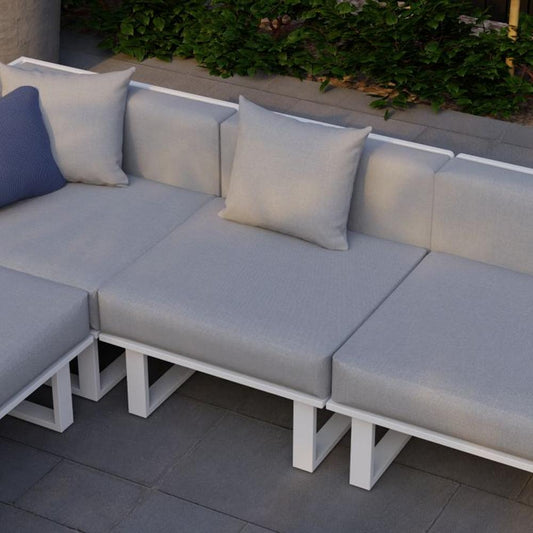 Outdoor Sofa - Vivara Sofa - White - Modular Section E - No Arm