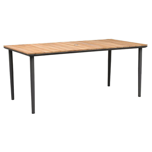 Outdoor Table - California Dining Table 1800 Charcoal Frame With Teak Top
