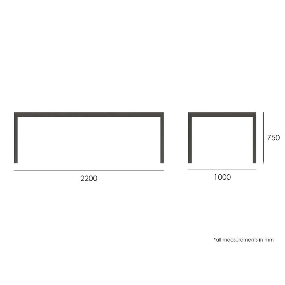 Outdoor Table - Halki Table - Outdoor - 220cm X 100cm - White