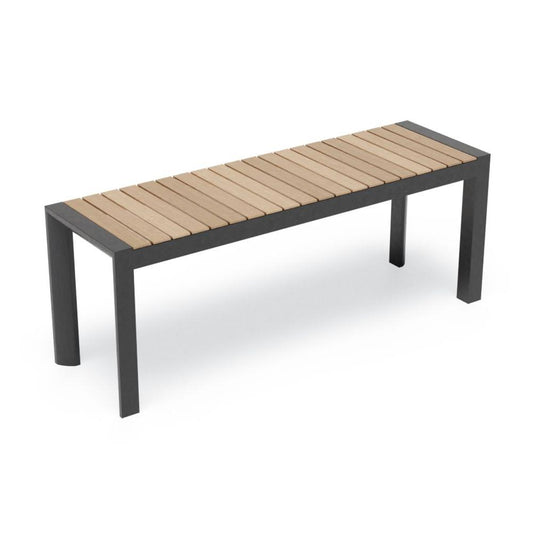 Outdoor Table - Vydel Bench Seat - Outdoor - 120cm - Teak - Charcoal