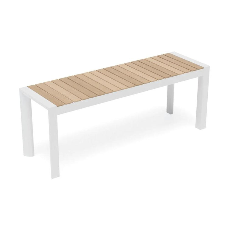 Outdoor Table - Vydel Bench Seat - Outdoor - 120cm - Teak - White