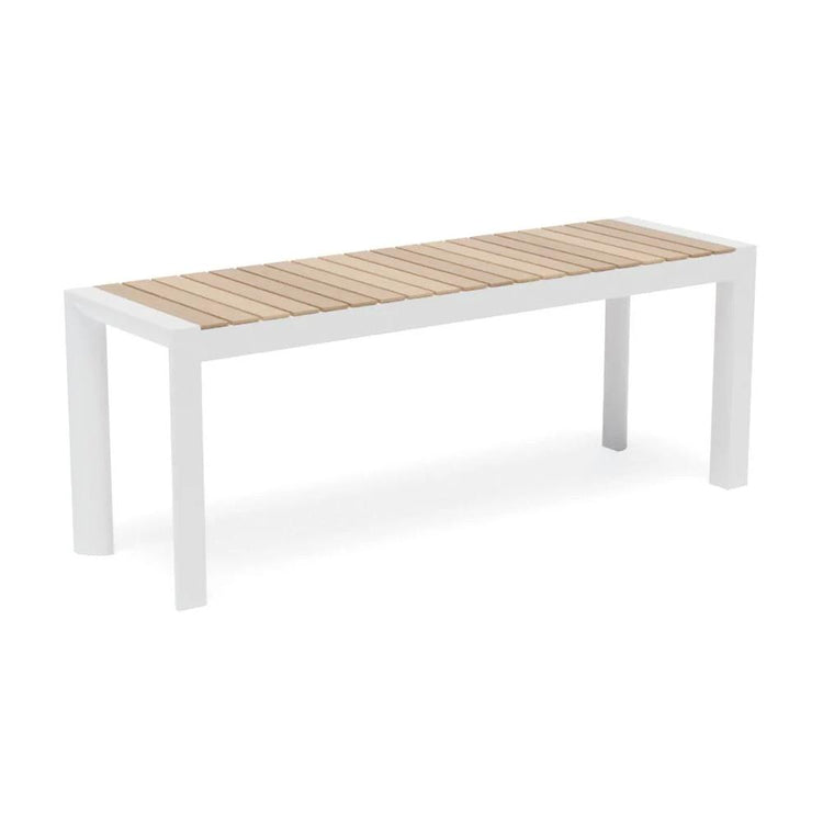 Outdoor Table - Vydel Bench Seat - Outdoor - 120cm - Teak - White